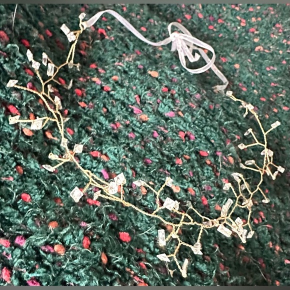 Anthropologie Jordenna Bridal Halo Headpiece NWOT Romantic Pearl Hairpiece main image 15